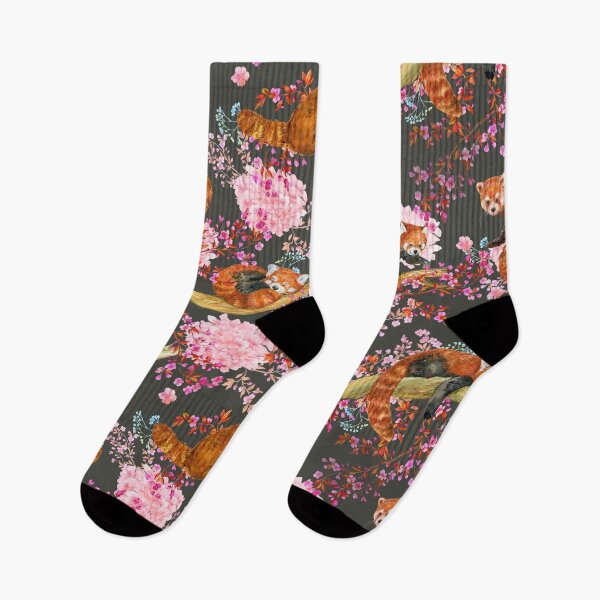 Item preview, Cute red pandas and sakura flowers designed and sold by mitrushova.
