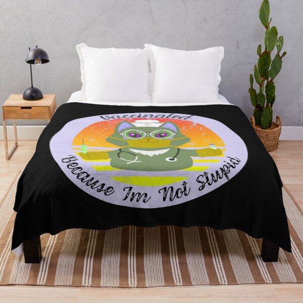 Item preview, Funny Nurse Green Cat Vaccinated Because I'm Not Stupid designed and sold by AmeliaStore1.