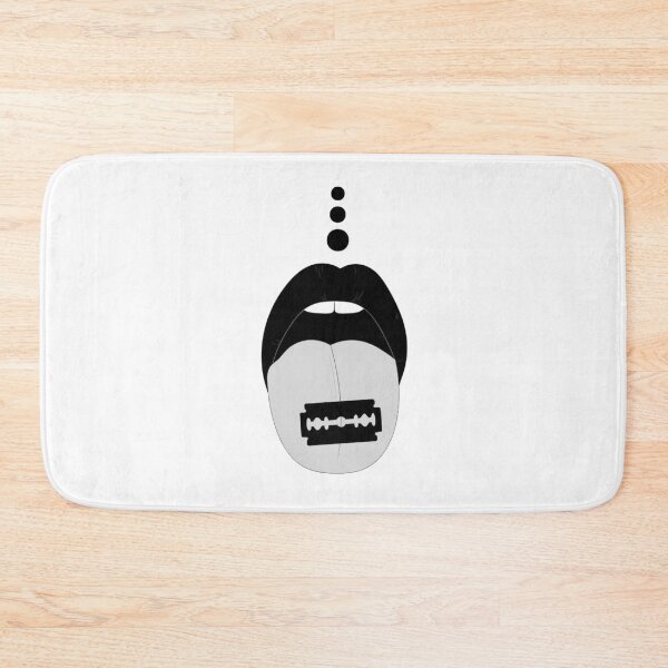 Item preview, black and white rooling tongue clasic T-shirt designed and sold by Alaeddine-Shop.