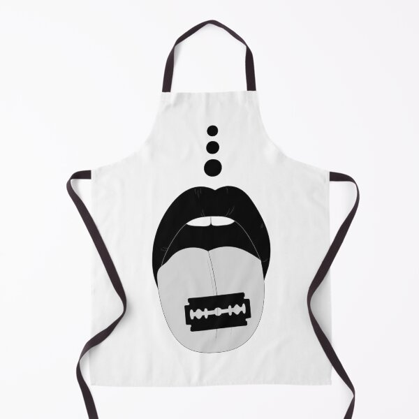 Item preview, black and white rooling tongue clasic T-shirt designed and sold by Alaeddine-Shop.