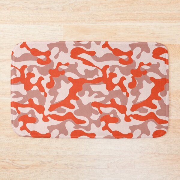 Item preview, Awesome tangerine orange camouflage seamless pattern designed and sold by NineJuly.