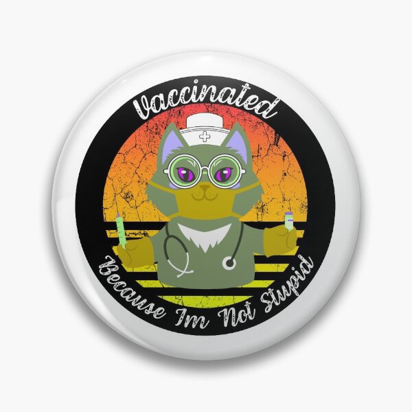 Item preview, Funny Nurse Green Cat Vaccinated Because I'm Not Stupid designed and sold by AmeliaStore1.