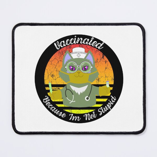Item preview, Funny Nurse Green Cat Vaccinated Because I'm Not Stupid designed and sold by AmeliaStore1.