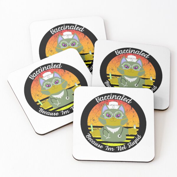 Item preview, Funny Nurse Green Cat Vaccinated Because I'm Not Stupid designed and sold by AmeliaStore1.