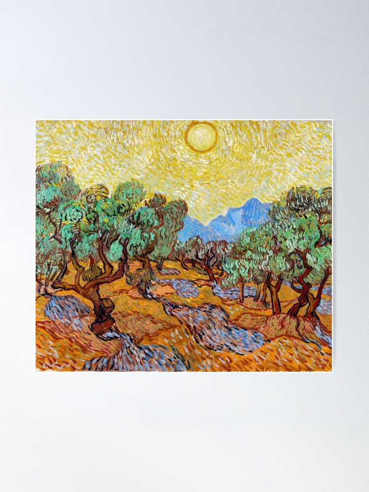 Vincent van Gogh s Olive Trees digital replica Poster