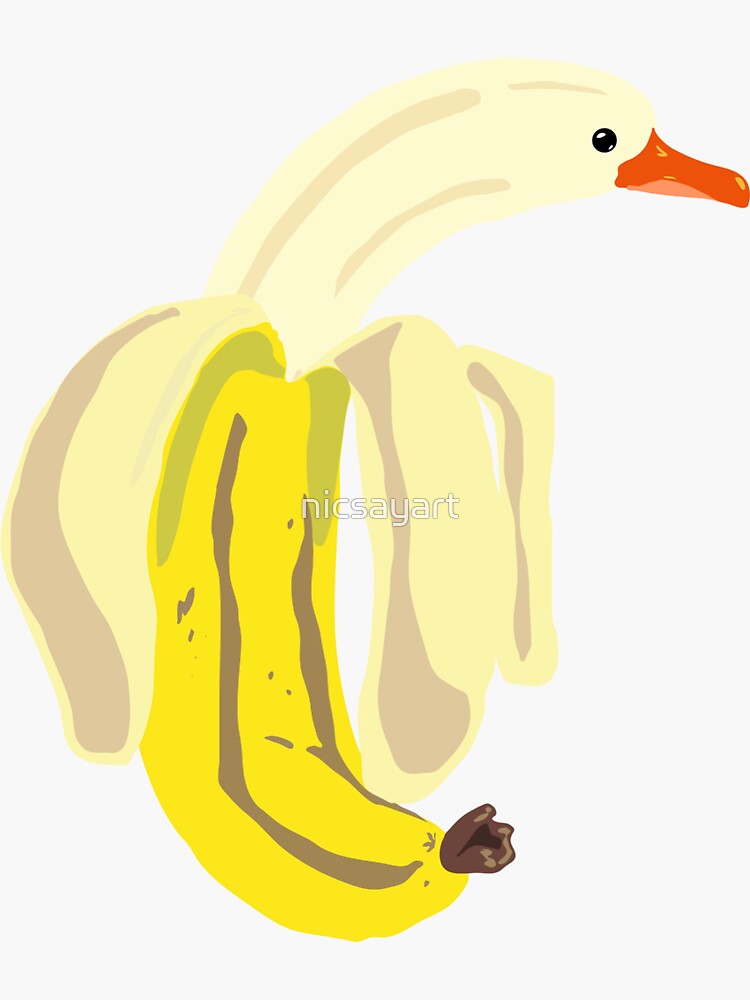 "Banana duck" Sticker for Sale by nicsayart Redbubble