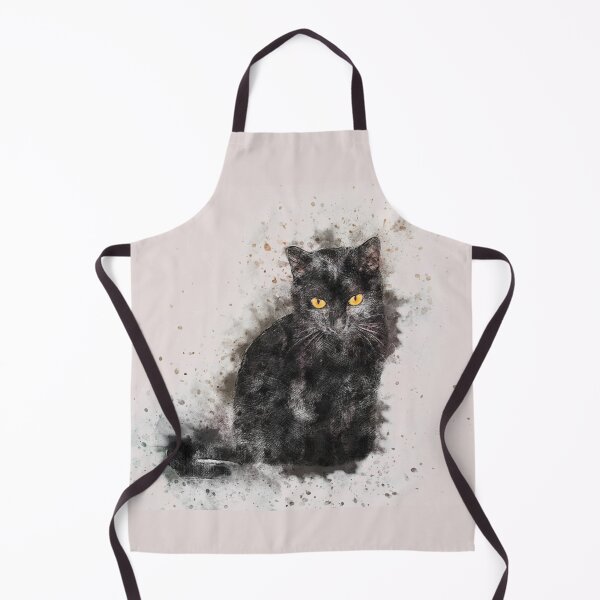 Item preview, Black cat watercolor painting designed and sold by muml.
