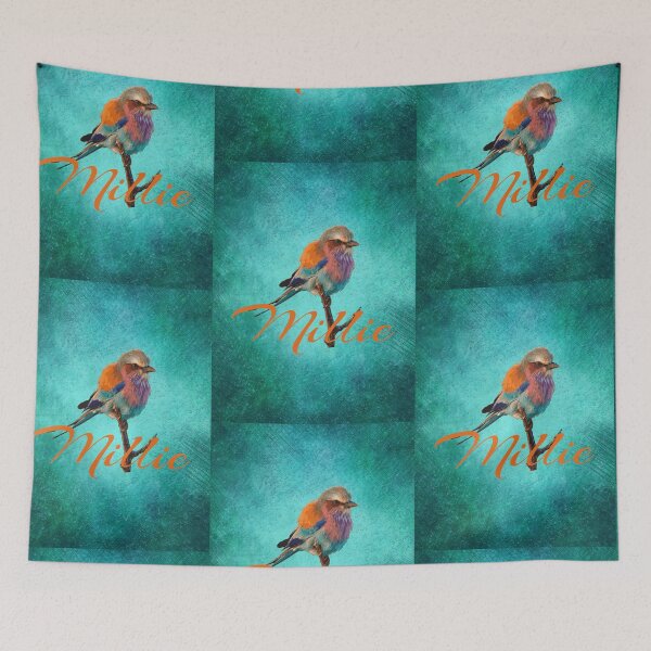 Item preview, Millie girls name with bird colourful design designed and sold by Areashor.