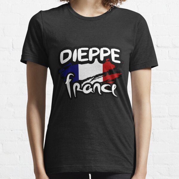 Dieppe, France, Dieppe France Tattoo Style Scripture, French Flag, Dieppe trip souvenir holiday gift Essential T-Shirt