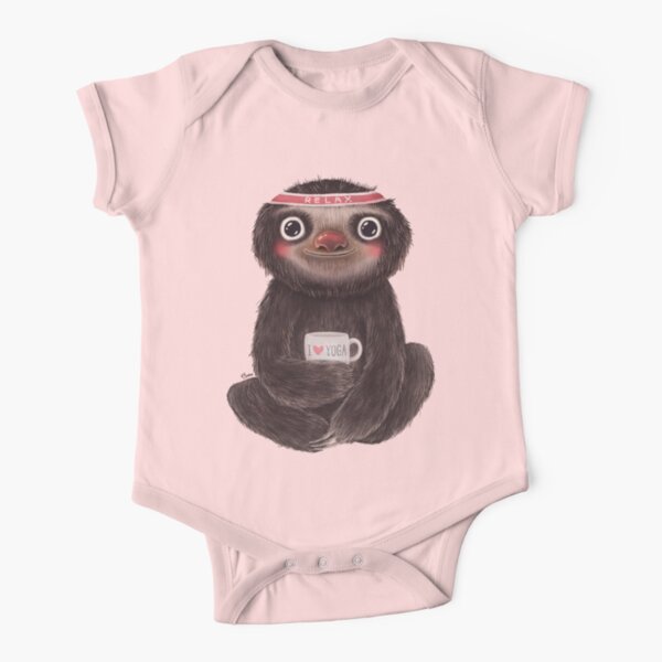 Sloth I♥yoga Short Sleeve Baby One-Piece