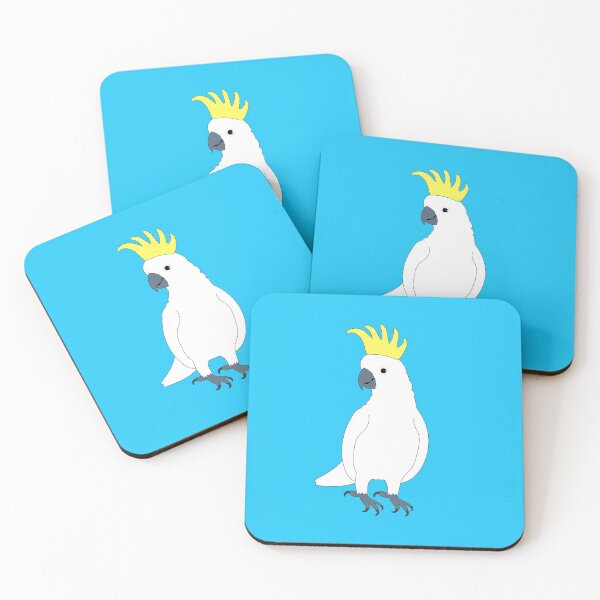 Item preview, Sulphur-crested cockatoo on Blue designed and sold by Digitaldingo.