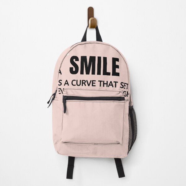 Item preview, A smile is a curve that sets everything straight - Best Smile Quotes designed and sold by rajasekhark.
