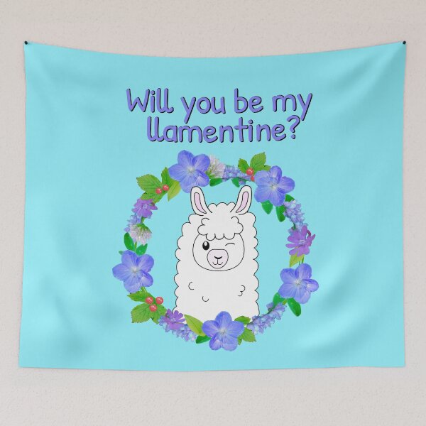 Item preview, Will You Be My Llamentine? Cute Valentines Day Llama designed and sold by Purr95.