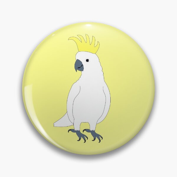 Item preview, Sulphur-crested cockatoo on Pastel Yellow designed and sold by Digitaldingo.