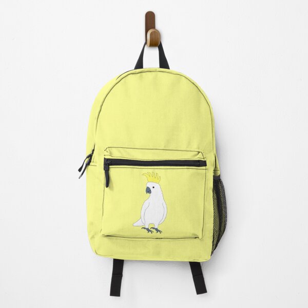 Item preview, Sulphur-crested cockatoo on Pastel Yellow designed and sold by Digitaldingo.
