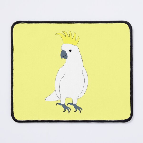 Item preview, Sulphur-crested cockatoo on Pastel Yellow designed and sold by Digitaldingo.