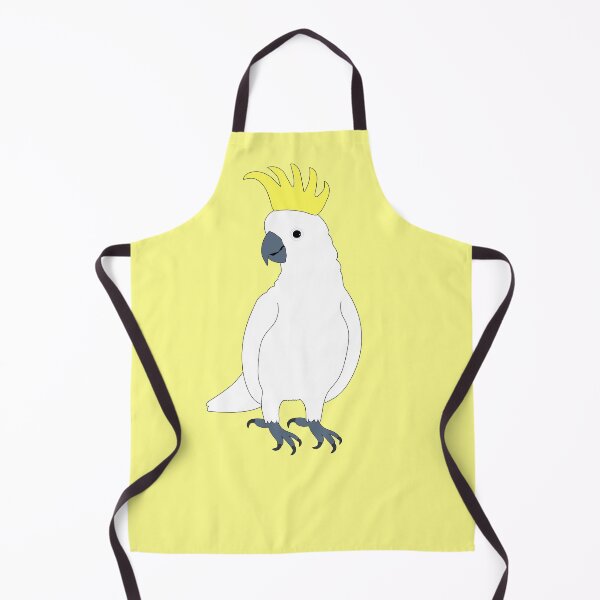 Item preview, Sulphur-crested cockatoo on Pastel Yellow designed and sold by Digitaldingo.