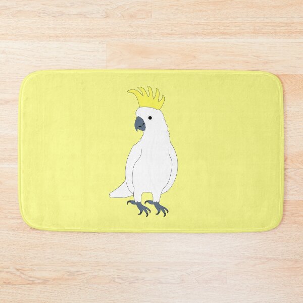 Item preview, Sulphur-crested cockatoo on Pastel Yellow designed and sold by Digitaldingo.
