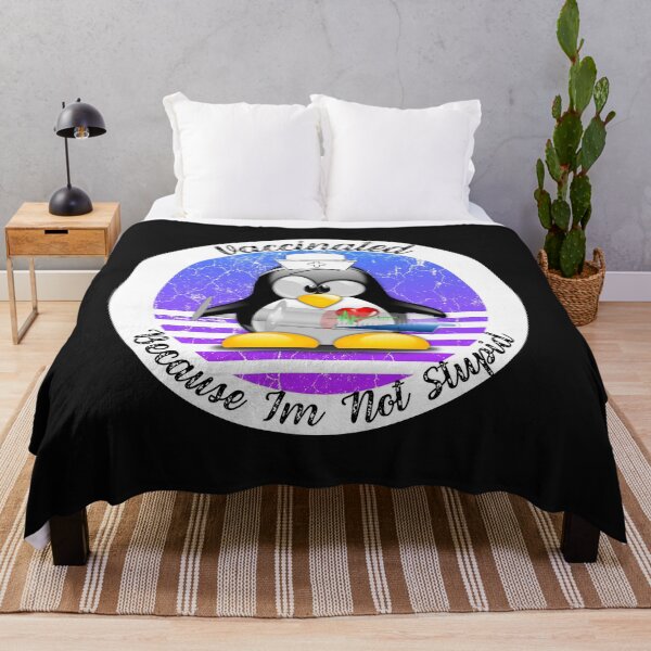 Item preview, Funny Penguin Vaccinated Because I'm Not Stupid designed and sold by AmeliaStore1.