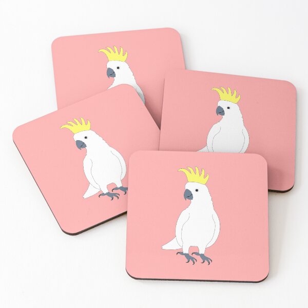 Item preview, Sulphur-crested cockatoo on Pastel Pink designed and sold by Digitaldingo.