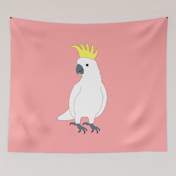 Item preview, Sulphur-crested cockatoo on Pastel Pink designed and sold by Digitaldingo.