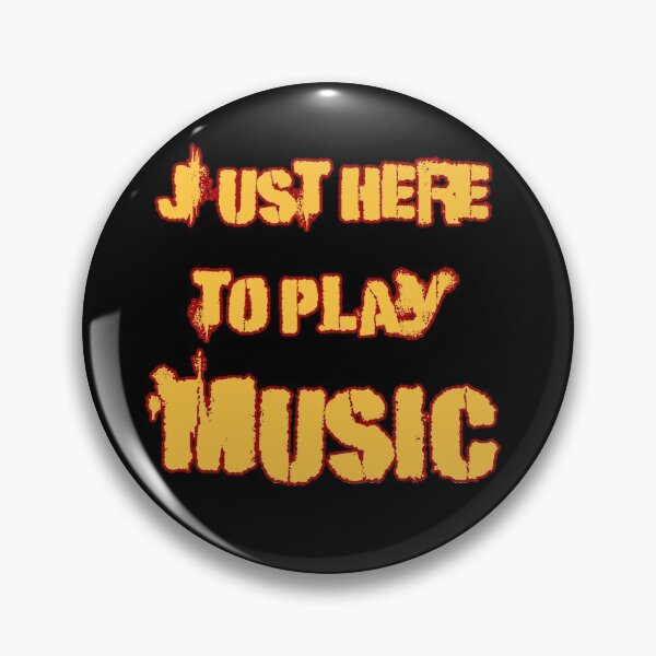 Item preview, Just Here To Play Music Retro Grunge Art designed and sold by my-green-gecko.