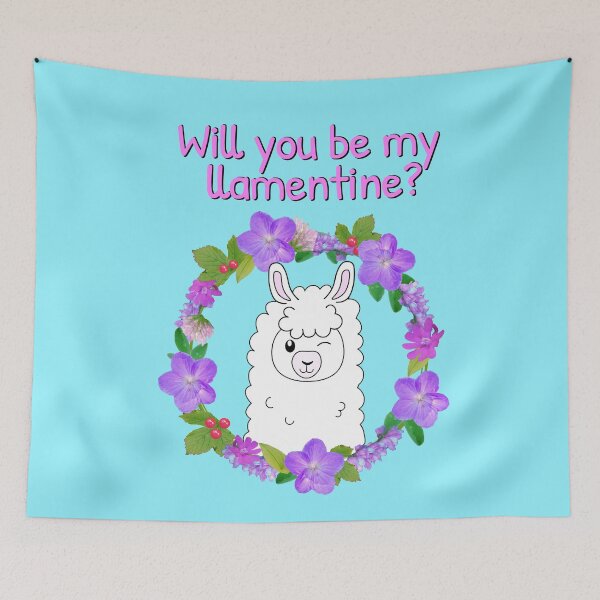 Item preview, Will you be my llamentine? Cute Valentines day llama designed and sold by Purr95.