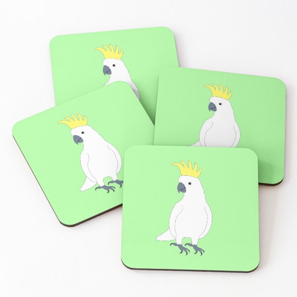 Item preview, Sulphur-crested cockatoo on Pastel Green designed and sold by Digitaldingo.