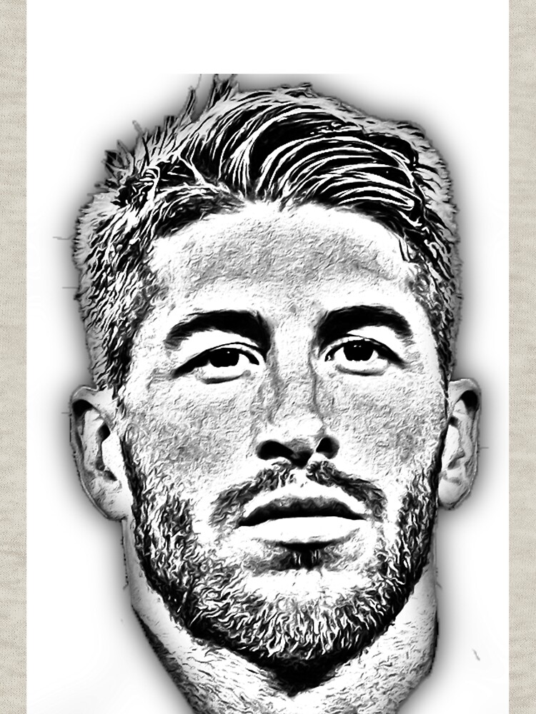 Sergio Ramos Sketch Zipped Hoodie By Ridahoo Redbubble