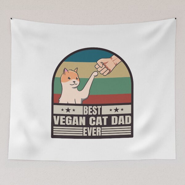 Item preview, Best Vegan Cat Dad Ever - Cute and Adorable Vegan Cat Dad Art designed and sold by thecatcouch.