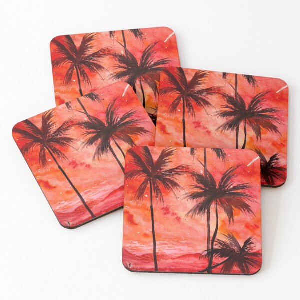 Item preview, Palms and orange sunset designed and sold by DaryaGeft.