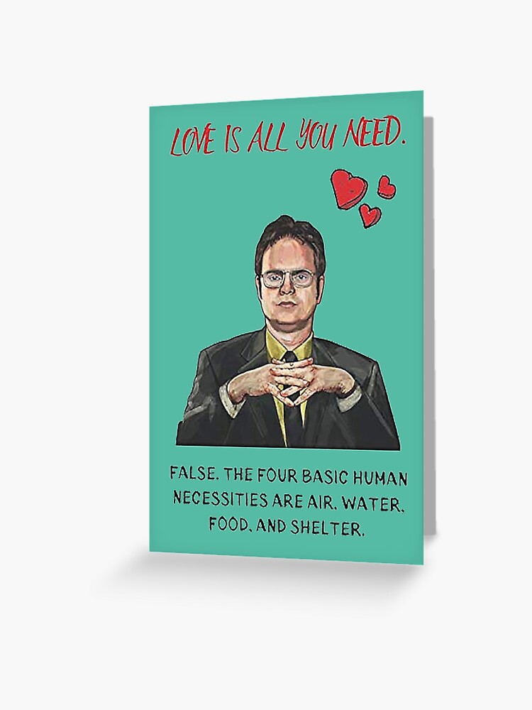 “Love is in the Air? False” Greeting Card - Official The Office Merchandise