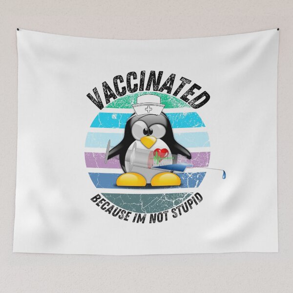 Item preview, Funny Nurse Penguin Vaccinated Because I'm Not Stupid designed and sold by AmeliaStore1.