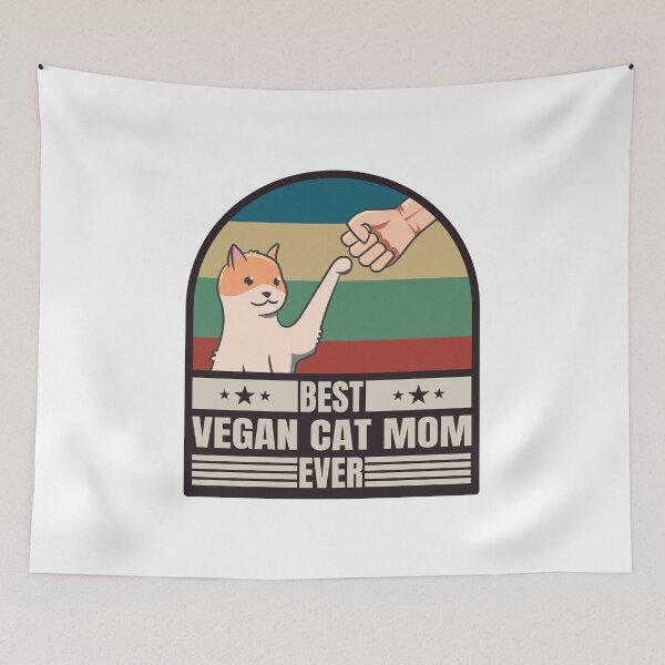 Item preview, Best Vegan Cat Mom Ever - Vegan Cat Mom Fist bump Art designed and sold by thecatcouch.