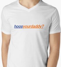 hoos dein Papa? T-Shirt mit V-Ausschnitt