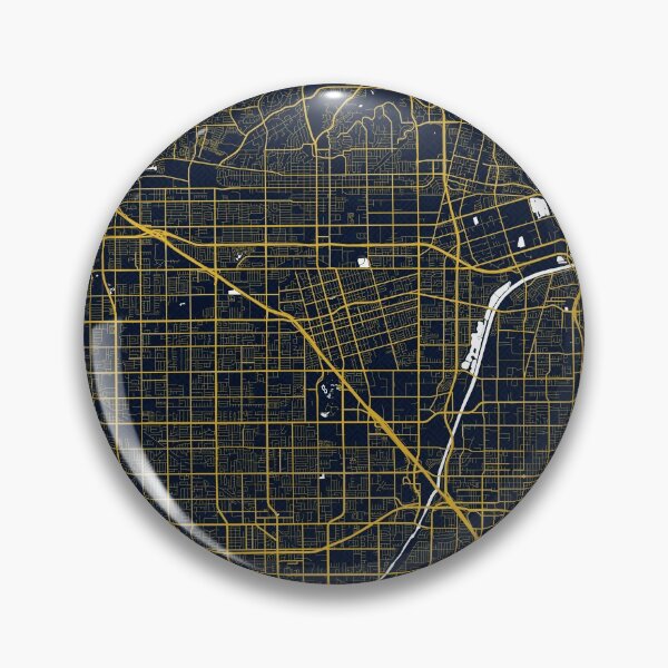 Item preview, Anaheim City Map of California, USA - Gold Art Deco designed and sold by deMAP.