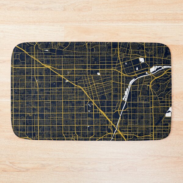 Item preview, Anaheim City Map of California, USA - Gold Art Deco designed and sold by deMAP.