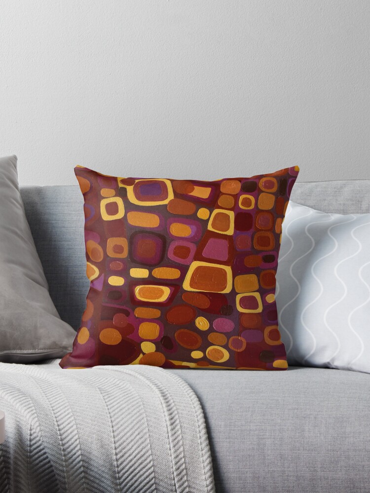 Thumbnail 1 of 4, Pillow, Golden Bubble Bath designed and sold by PatTrindade.