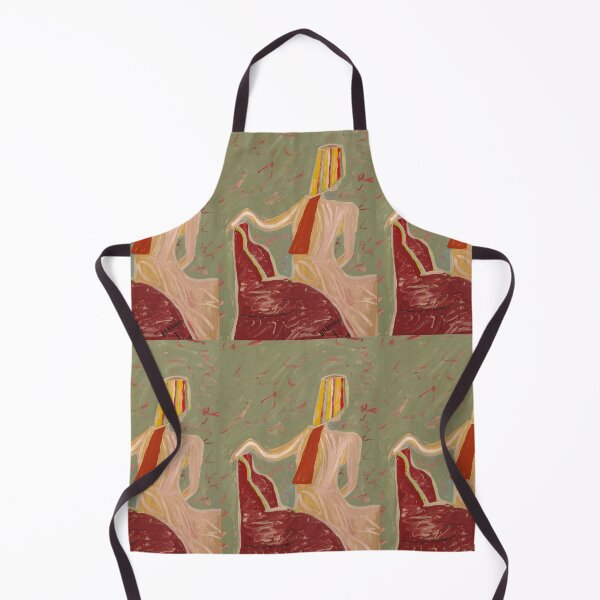 Item preview, The lady in a Stripey Hat with greenish background designed and sold by BBBango.
