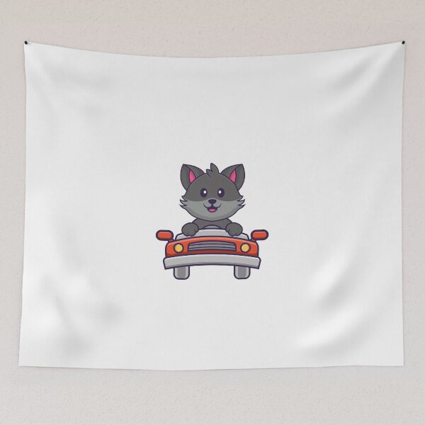 Item preview, Cat Driving A Car Sticker designed and sold by Issa ★★★★★.