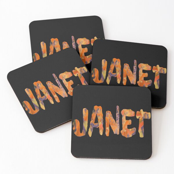 Item preview, Janet girls name colourful design designed and sold by Areashor.