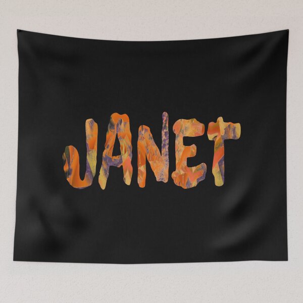 Item preview, Janet girls name colourful design designed and sold by Areashor.
