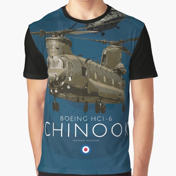 Vista previa del artículo con la obra «Helicóptero Chinook de la Royal Air Force», diseñado y vendido por theburnsmark.