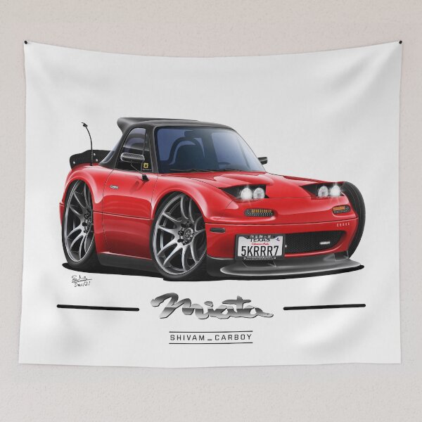 Item preview, NA Miata Caricature artwork designed and sold by ShivamSharma.