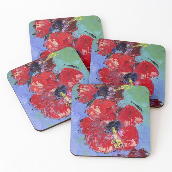Item preview, Red Hibiscus Flower Original Print designed and sold by NatalyMak.
