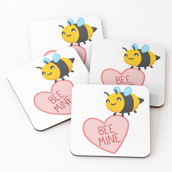 Aperçu de l'œuvre Coeur rose de la Saint-Valentin avec Bee Mine créée et vendue par DewbertCo.