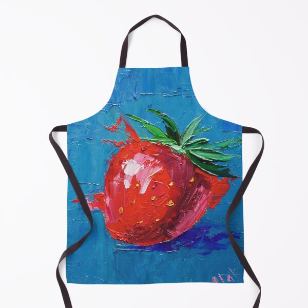 Item preview, Red Strawberry On A Blue Background designed and sold by NatalyMak.