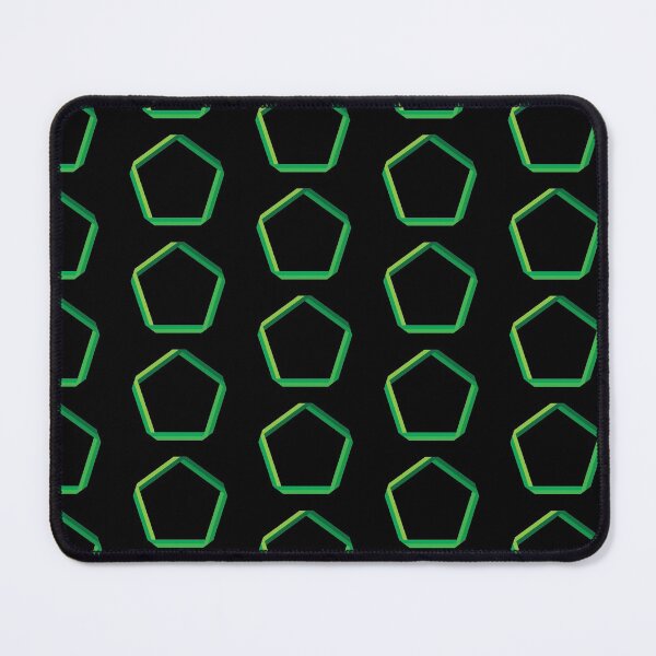 Item preview, Pentagons Geometric Pattern GREEN on BLACK designed and sold by HybrisStudio.