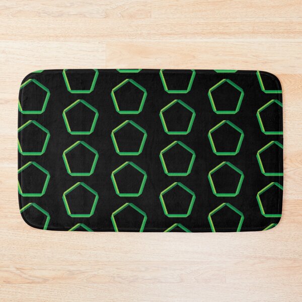 Item preview, Pentagons Geometric Pattern GREEN on BLACK designed and sold by HybrisStudio.