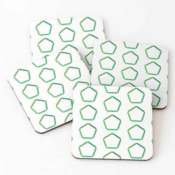 Item preview, Pentagons Geometric Pattern GREEN on White designed and sold by HybrisStudio.